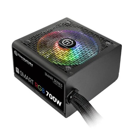 Thermaltake Smart RGB 700W 80 PLUS ATX12V 2.3 Power Supply w/ Active PFC (Black) PS-SPR-0700NHFAWU-1